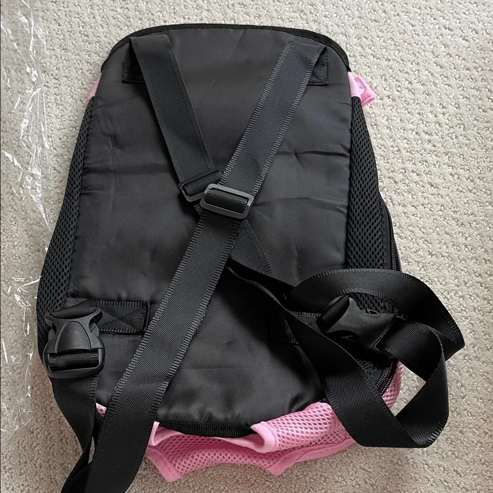 Pink and Black Pet Carrier Backpack